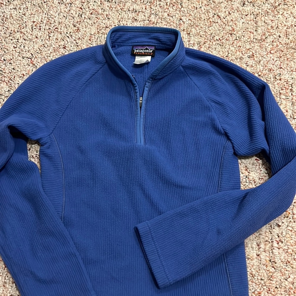 Bright blue Patagonia synchilla fleece size small